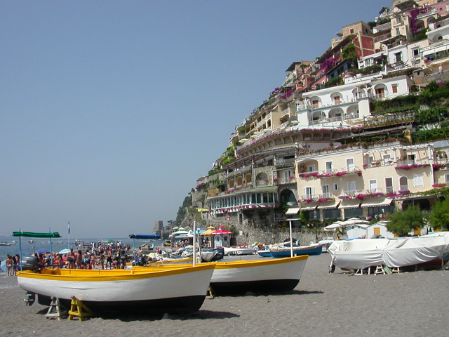 Visit Positano with a convertible car